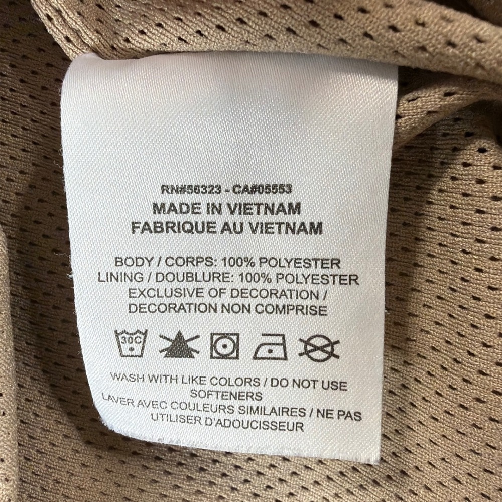 Nike Mens Tan Athletic Shorts Large Mesh Lined Drawstring Pockets AR2382-247 - Picture 6 of 11